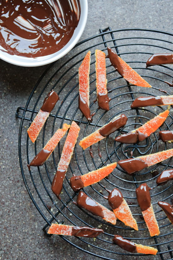 Chocolate-Dipped Candied Orange Peels from Healthy Green Kitchen