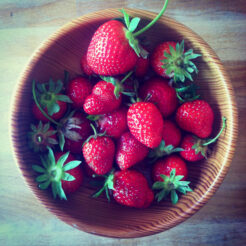Homegrown strawberries from Healthy Green Kitchen