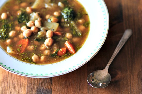Chickpea, Fennel, and Broccoli Rabe Soup | Healthy Green Kitchen