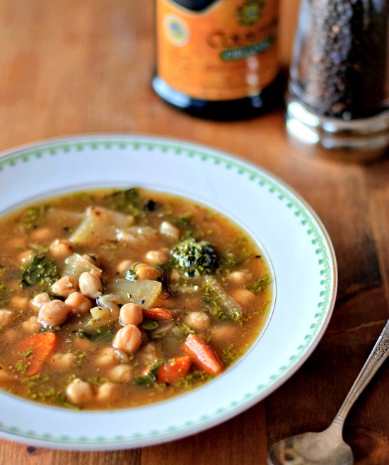 Chickpea, Fennel, and Broccoli Rabe Soup | Healthy Green Kitchen