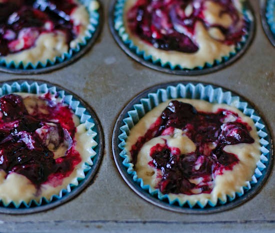 blueberry swirl muffins | healthy green kitchen