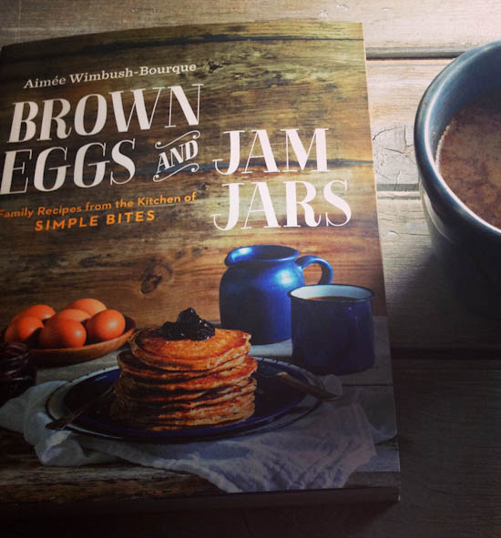 brown eggs and jam jars