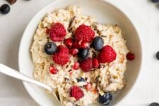 Bircher Muesli is the most convenient breakfast for whipping up the night before ready to have on the go in the morning!! It's wholesome, delicious and so easy!