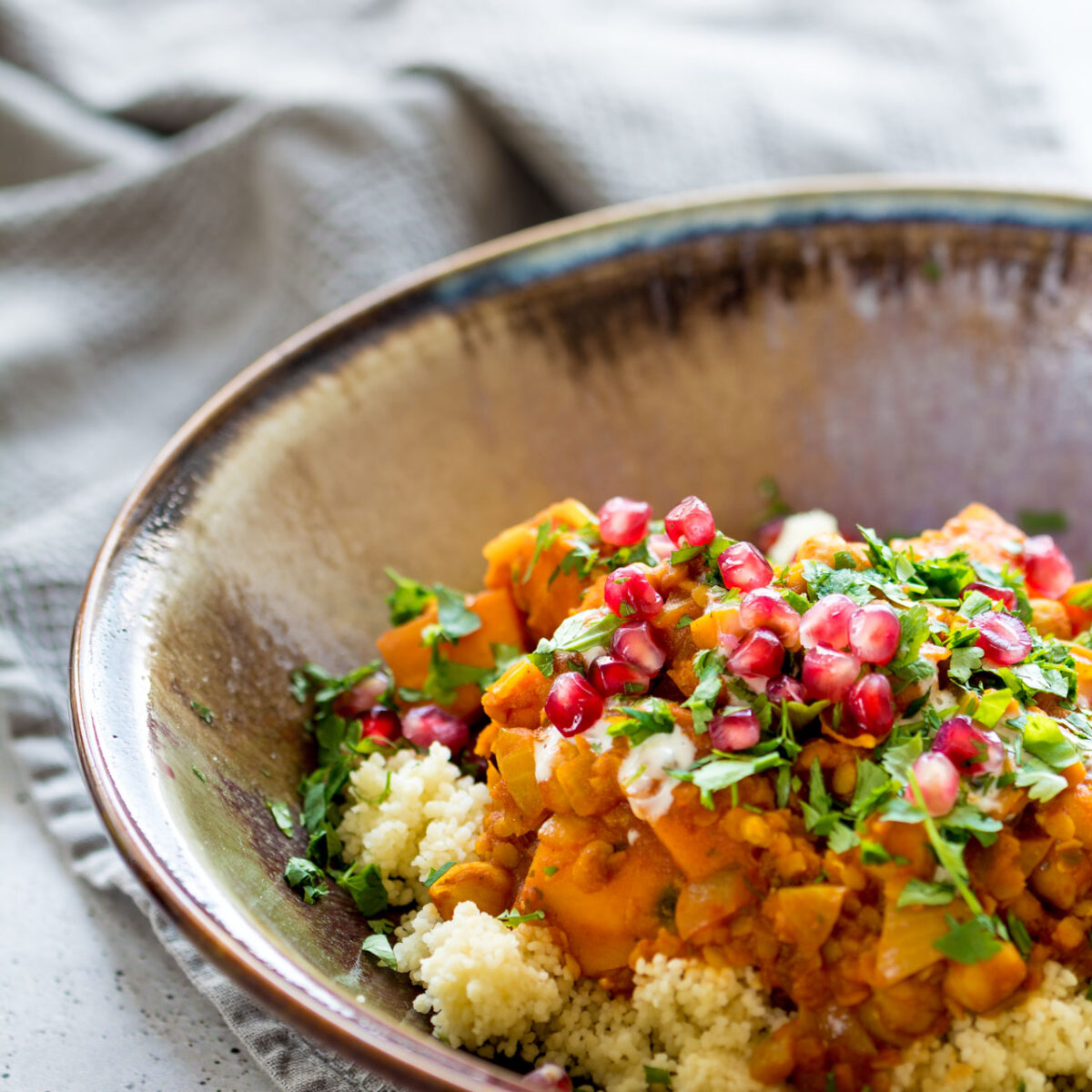 A simple one pot Sweet Potato and Chickpea Moroccan Style Stew is perfect for freezing so you always have a delicious, hearty meal on hand on those days when you just don't have time!