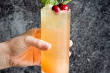A delicious grapefruit and ginger spritzer, a fun mocktail everyone will enjoy!