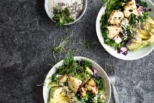 Start off the year with a simple roasted cauliflower detox bowl with a creamy, tahini sauce!