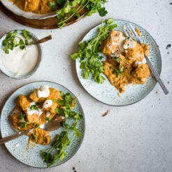 A rich, mango curry with tofu. Bursting with fresh, fruity flavour and deep spice