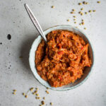 Homemade red curry paste.