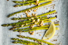 Make the most of this beautiful, seasonal asparagus by roasting it in balsamic vinegar and lemon juice!