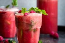 Watermelon Basil Cooler. A cool, refreshing summer drink that takes 10 minutes to make!