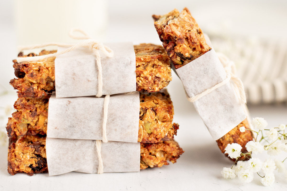 Healthy homemade protein bars.