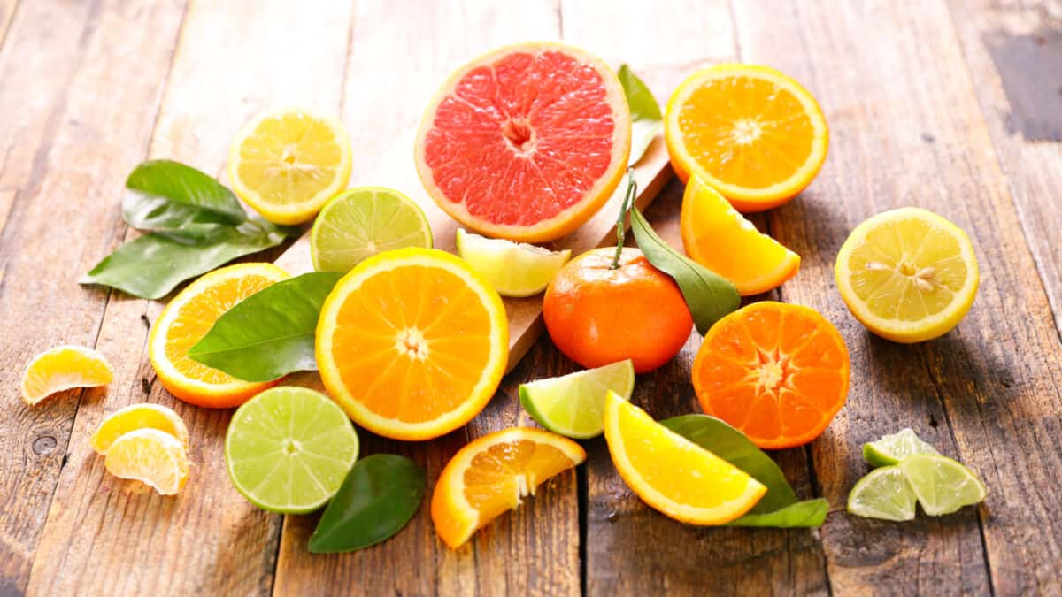 Assorted citrus fruits grown in the United States.